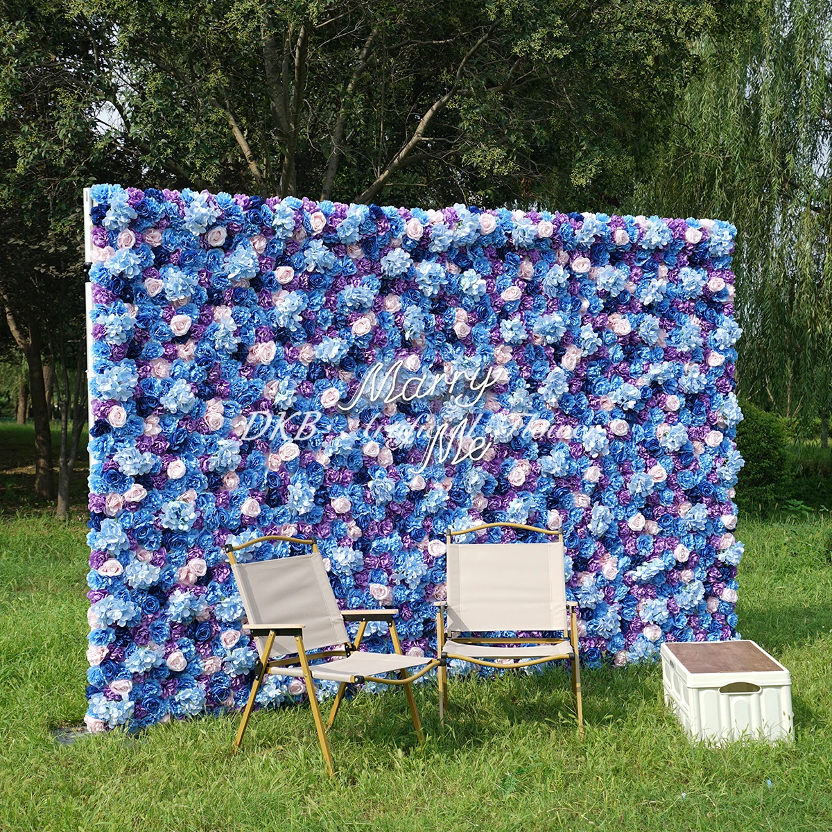 DKB новый синий волшебница Роза Гортензия искусственный цветок стены фон Свадебная сцена сад рождественские