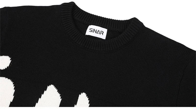 Custom Logo Oem & Odm Men Sweater Pullover Jacquard Letter Knitwear ...