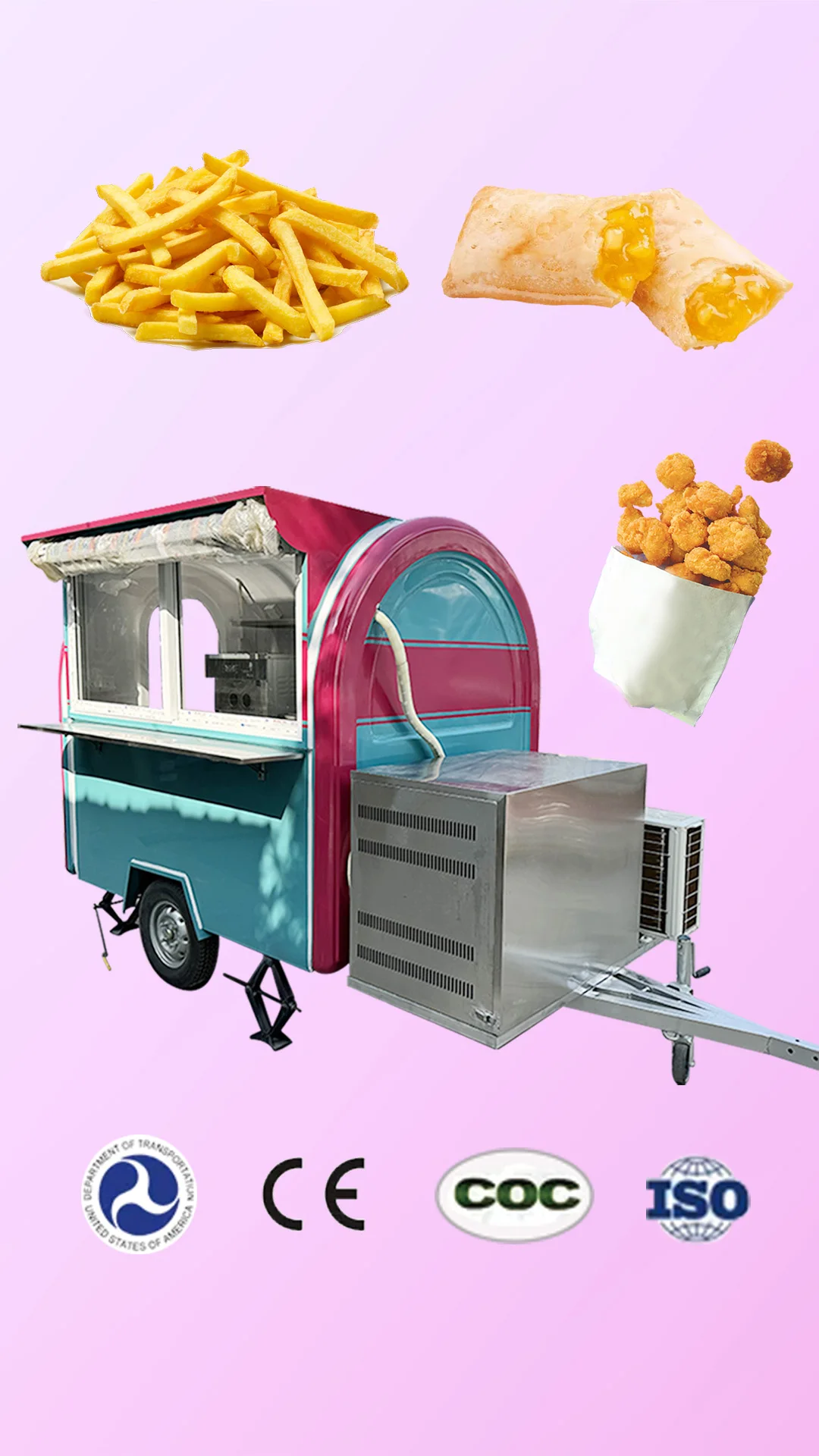 Mobile Coffee Shop Ice Cream Van Truck Food Cart Bbq Foodtruck