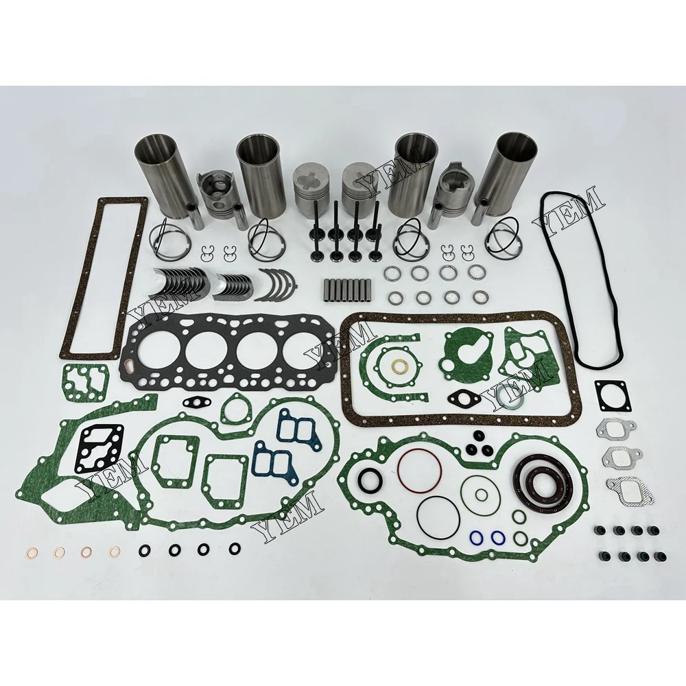 Overhaul Repair Kit With Cylinder Gaskets Piston Rings Liner Bearing Valves Fit for Toyota 2J Tractor Excavator Spare Parts