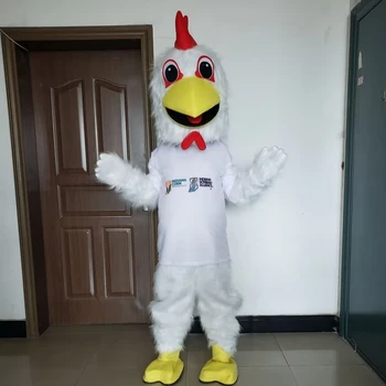 New Long haired rooster mascot Mascot Costume Custom Rooster Plush Fur Mascot Cosplay Suit For Adults