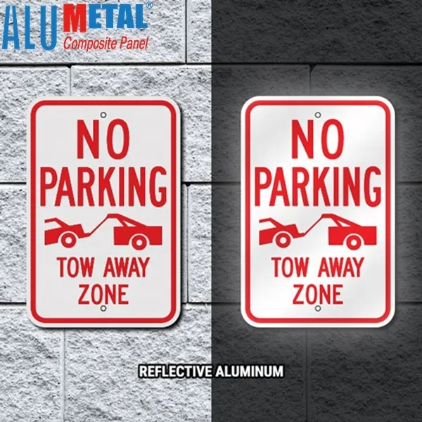 Factory Price Aluminum ACP Reflective Security Yard Metal Sign Road Traffic Boards