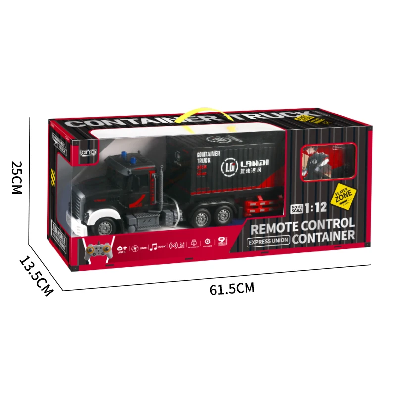 SINO RCトラックダイキャスト2.4GHz 1:12スケール9CH R/Cコンテナ