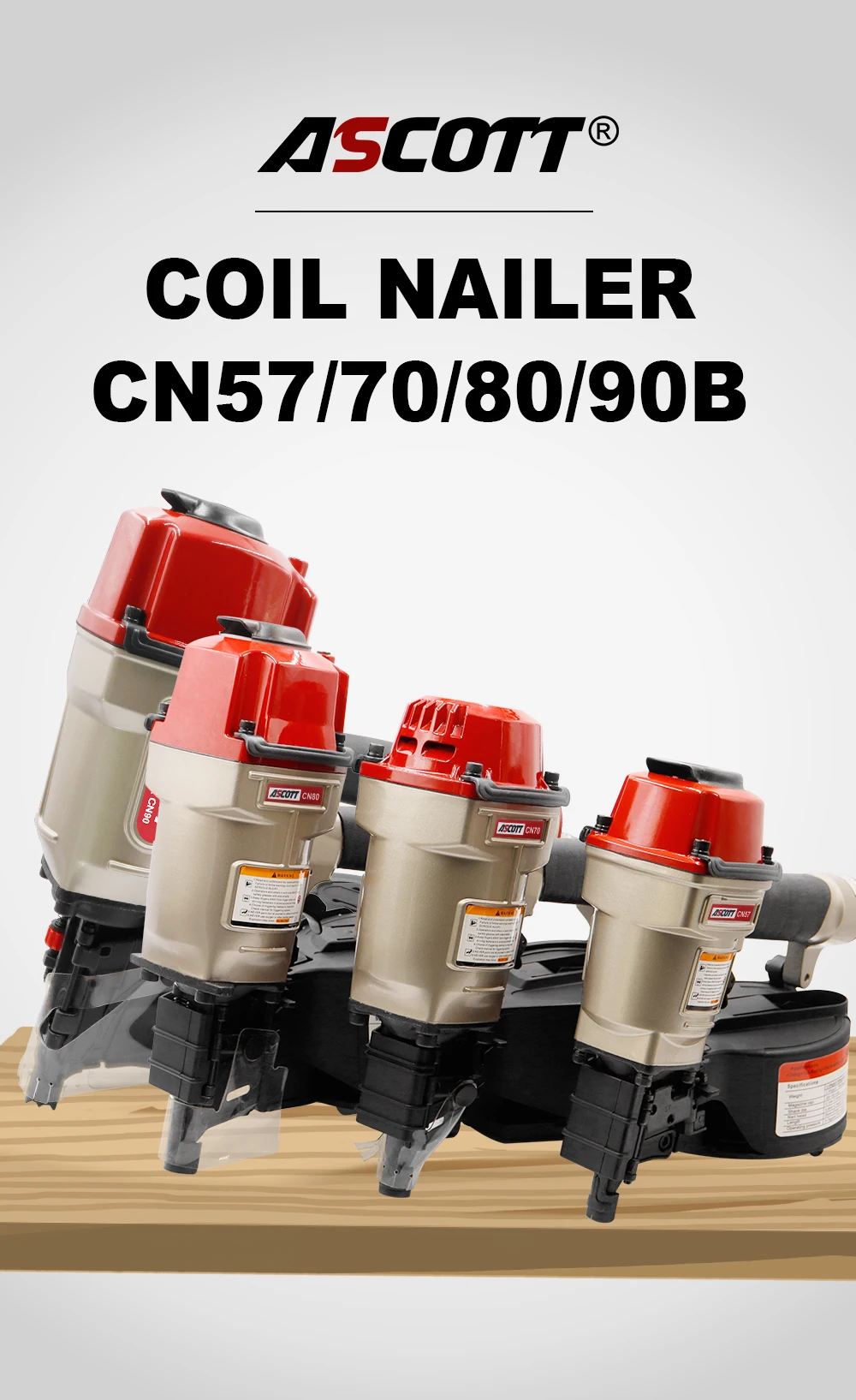 CN55 Coil Siding Nailer, Pneuatic Siding Coil Nailer 1 Inch To 2-1/4