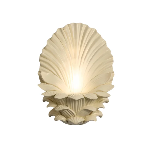 European Style Living Room Background Led Wall Light Resin Sculpture Home Decoration White Wall Sconce Lamp