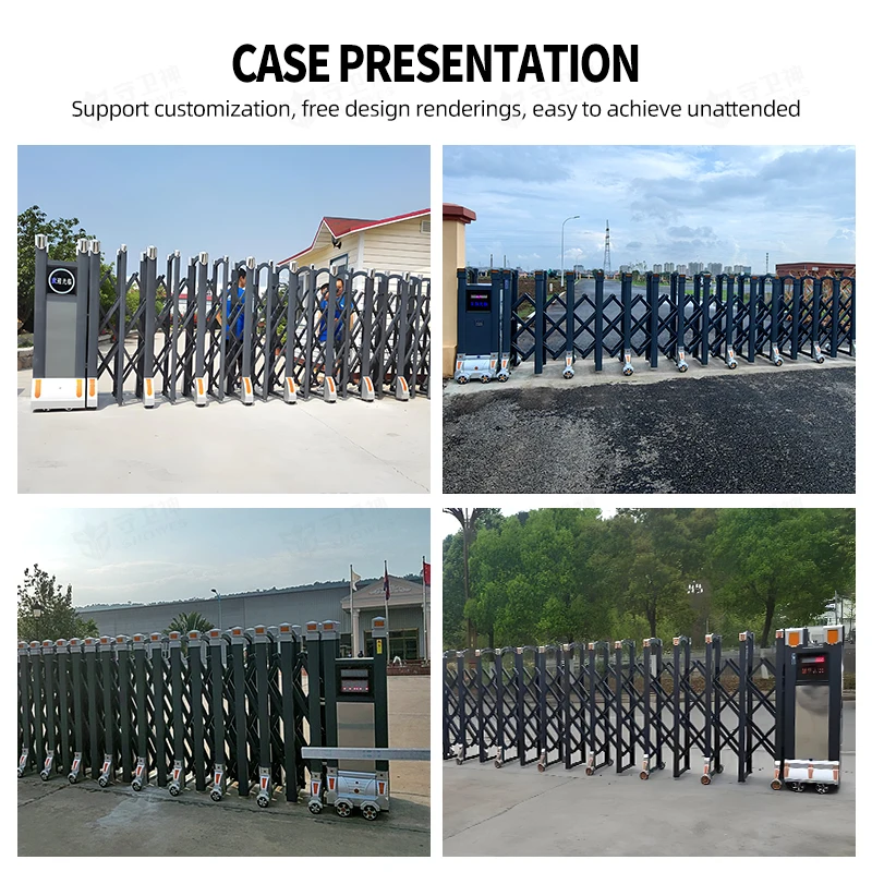 Main Gate Price in India Aluminum Alloy Sliding Door School Factory Gate Automatic Retractable Folding Gate