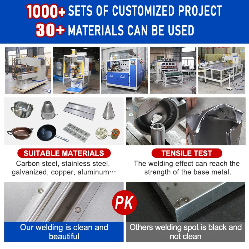 HWASHI Automatic Air-Powered Pneumatic CD-2K Spot Welding Machine 220V Welder for Manufacturing Plants and Battery Industries