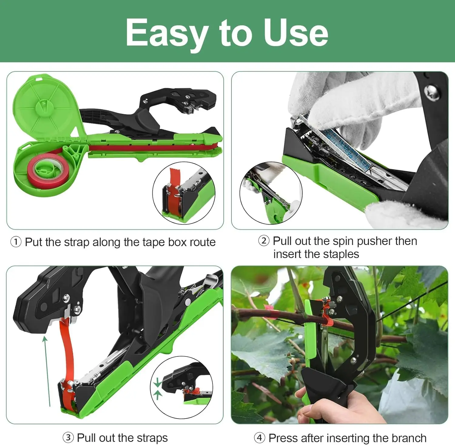 Machine à Relier Les Plantes Outils De Ruban Adhésif Pour Plantes De Jardin Tapener Outil De Ruban De Jardinage Avec Rubans Agrafes En S Et Lames De Rechange Machine Relier 65086623