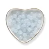 8mm Imitation Jade Glass Beads - Grayish White