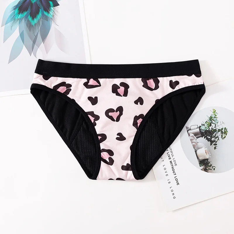Teen Floral Print Period Brief back-coverage view