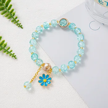 ❤ともちゃんさま❤2025年Bracelet❤❤ 2025 New Summer Ladies Bead Bracelet with Sunflower Charm