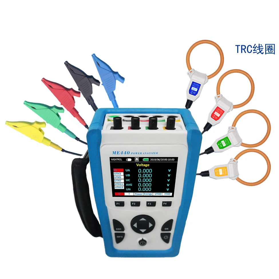 Portable 32GB Data Logger Electric Consumption Analyzer Energy Monitoring Power Meter Three Phase Energy Analyzer