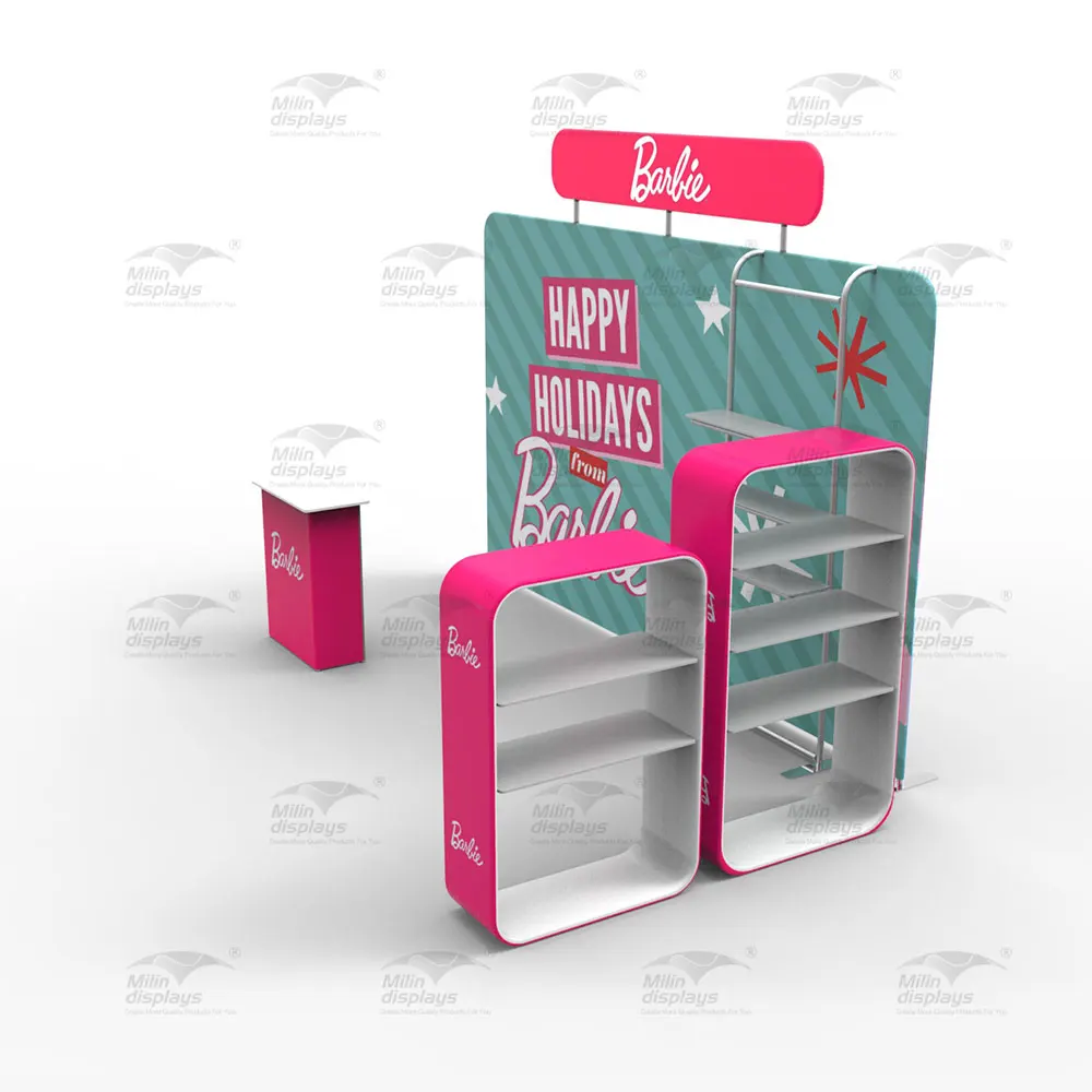 10x10 Portable Modular Exhibition Booth Collapsible Aluminum Fabric Backdrop Stand Trade Show Display Racks