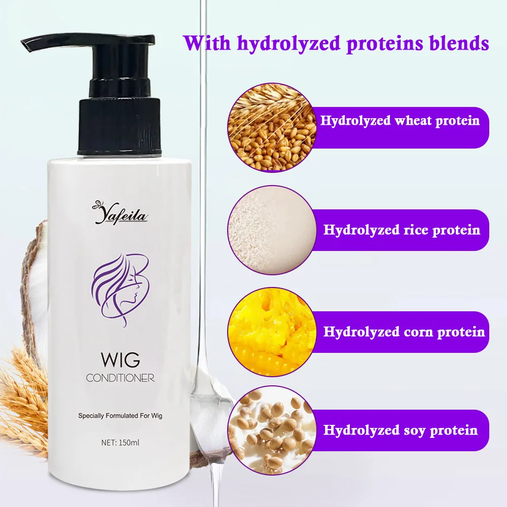 Factory OEM Wig Restore Shampoo and Conditioner Softening Moisturizing Treatment for Both Synthetic Fiber Wig and Human Hair