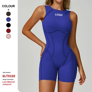 Quick-Drying Breathable One-Piece Yoga Suit High Strength Workout Wea Sleeveless Jumpsuit Custom Women'S Sports Fitness Suit