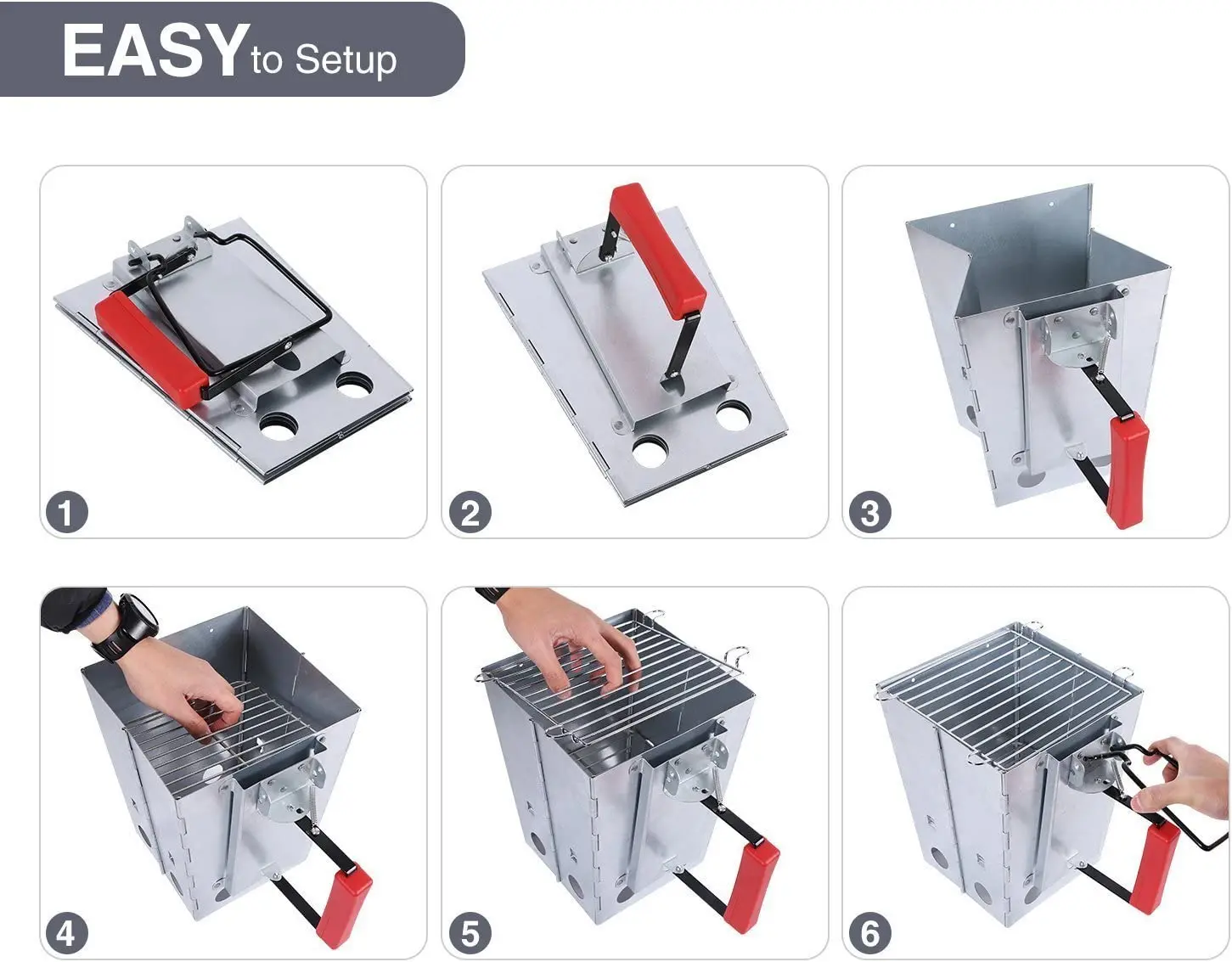 Npot Bsci Wholesale Factory Foldable Charcoal Chimney Starter Bbq