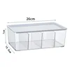 Boîte transparente avec couvercle blanc