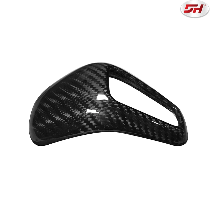 1pc Carbon Fiber Gear Shift Knob Cover New Energy Interior Decoration Car Sticker For Porsche