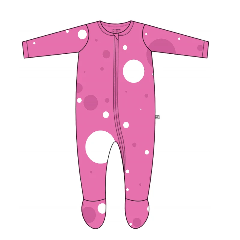 Детская Пижама из бамбукового волокна с длинным рукавом и молнией