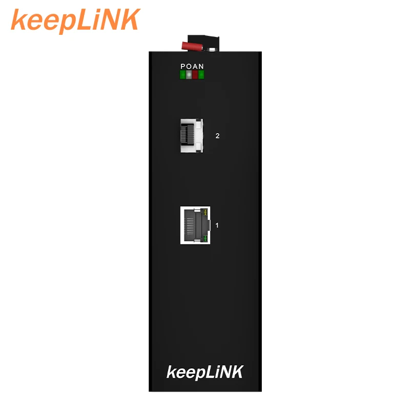 KeepLiNK DIP Switch Industrial PoE 2 Port Network Switch 24v Power Supply