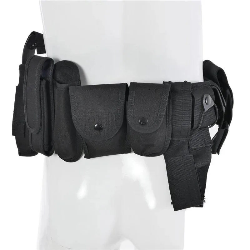 Multifunctional Security Belts Adjustable Strap Tactical Training Duty Utility Belts with Pouches Holster Tactic Waist Belt