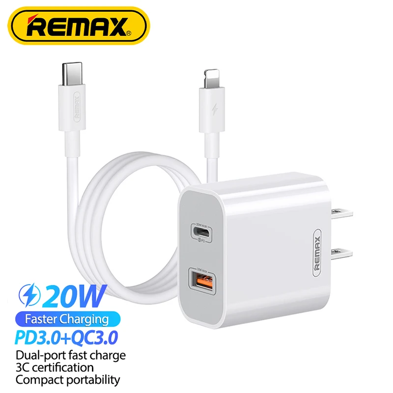 T.REMAX QC3.0 USB Cargador rápido Cargador Móvil Universal