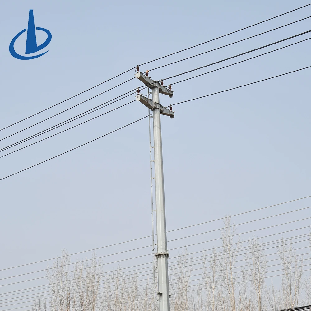 product hot dip galvanized substation steel power transmission tower 10m 60m height electric transmission line mast-1
