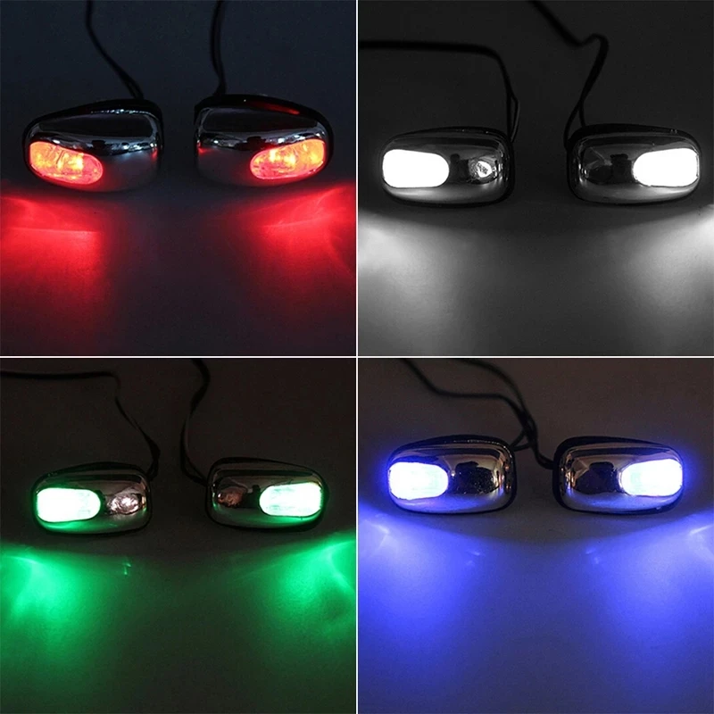 Car Wiper Hood Light, 12 V Coppia Di Auto LED Light Tergicristallo Hood Parabrezza Spruzzatore Ugello Lavavetri - 6