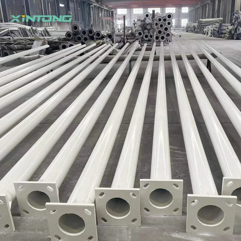 XINTONG 6 м, 8 м, 12 м, оцинкованный светодиодный уличный фонарь на солнечной батарее, уличный фонарный столб