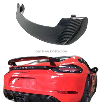 Car  Accessories  For Porsche Cayman No Punching Installation Carbon Fiber Rear GT Spoiler Wing For Porsche 981 718 982 Cayman