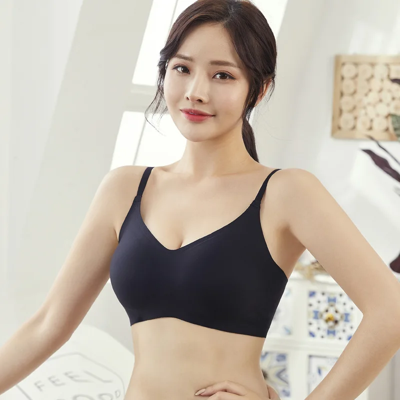 Top Quality Mixed Pattern Comfortable Wireless Bra Breast Cancer Seamless Bra