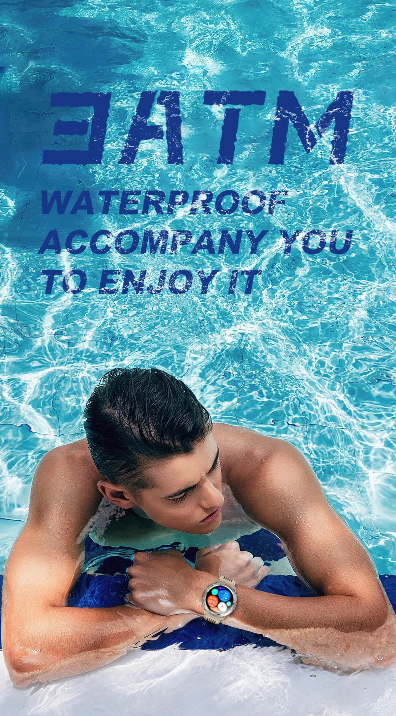 2026 GS500 Relojes Smartwatch 1.43'' Amoled Flashlight BT Call GPS Heart Rate 3ATM Waterproof Compass Men Smart Watch