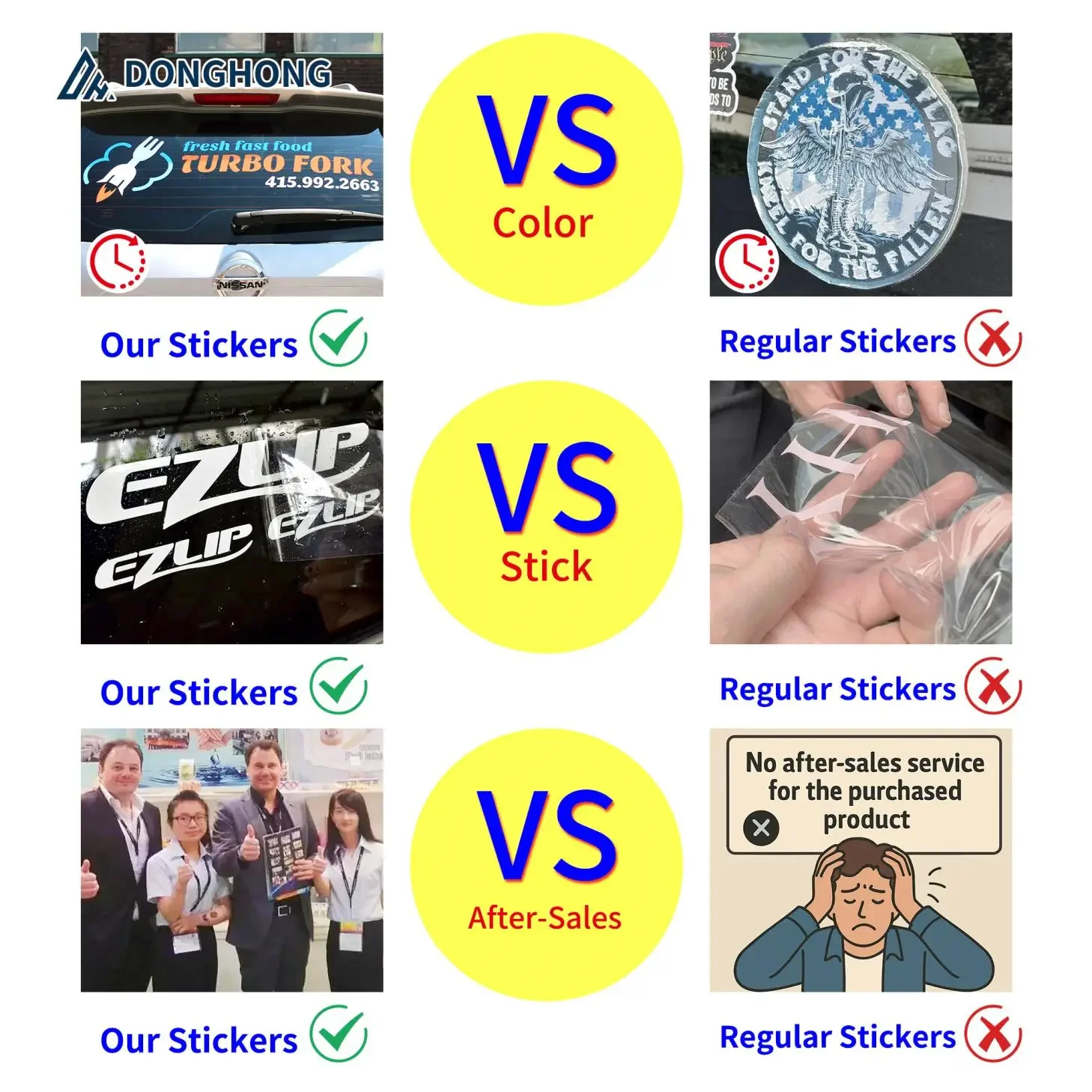 UV Resist Waterproof Weatherproof Amine Car Body Bumper Stickers Custom Logo Die Cut Vinyl Car Sticker and Window Car Decals