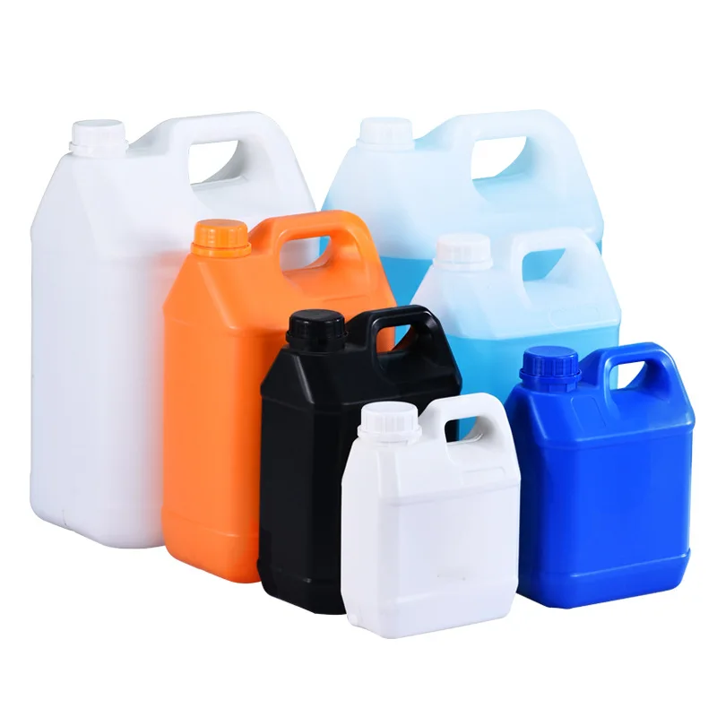 1L2L3L4L5L10L Custom Sreen Printed Square HDPE Plastic Gallon Jugs for Milk Chemical with Screw Cap Sealing Type