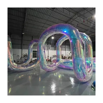 Wedding Stage Decoration Inflatables Silver Mirrors Sphere Ballss Pvc Inflatables Mirror Balls Hanging Inflatable Mirror Balloon