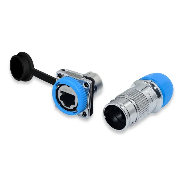 Alloy RJ45 adapter Panel Mount D-type shielded  rj45 CAT6 CAT6A Waterproof industrial sockets Connector