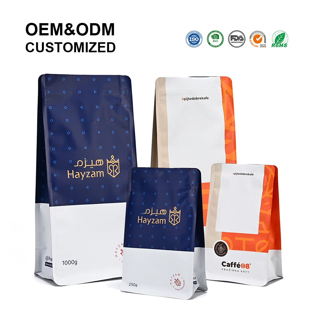 High Quality Ventilated Decorative Plastic Coffee Bags for Bulk Coffee Packaging in Roasteries and Gourmet Food Stores