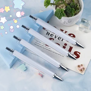 Simple Press Plastic Ballpoint Pen 0.38mm Black Quick-drying Multi-functional Student Office Culture Sign Brush Pen