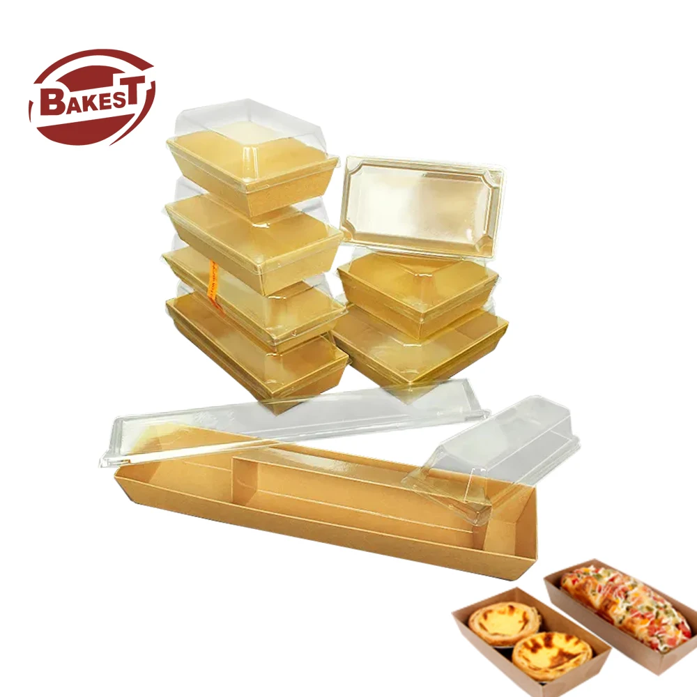 Bakest Plastic Baked Cake Dessert Sushi Roll Hot Dog Bread Sandwich Packaging Box