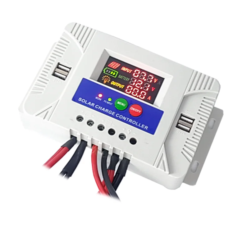 30A PWM Solar Charge Controller for 12/24V Systems with USB, LCD ...
