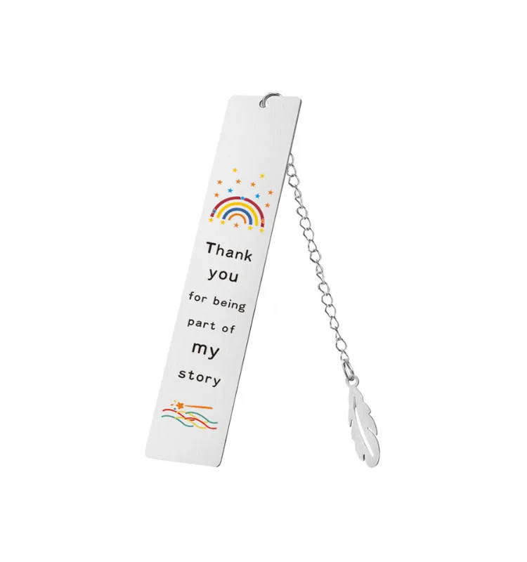 Thank You For Being Part Of My Story Teacher Bookmark Stainless Steel ...