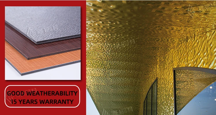 Metal Texture 3D Embossed Mirror Aluminum Panels for Build