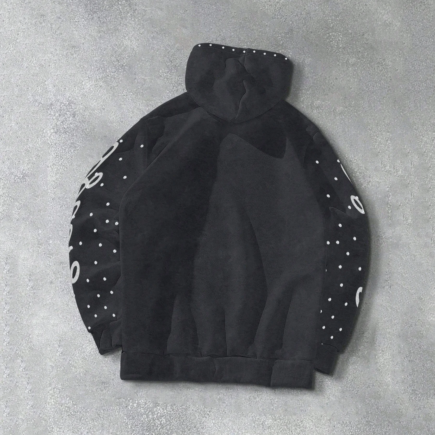 OEM & OBM Manfinity Streetrush Custom Men's Rhinestone Embellished Hoodie Sweatshirt Hoodie Jesus Graphic Design Men's Hoodies gallery 3