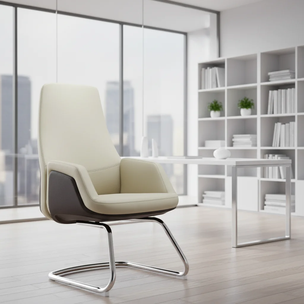 Modern Ergonomic Leather Executive Work Office Chair with Adjustable Height 3