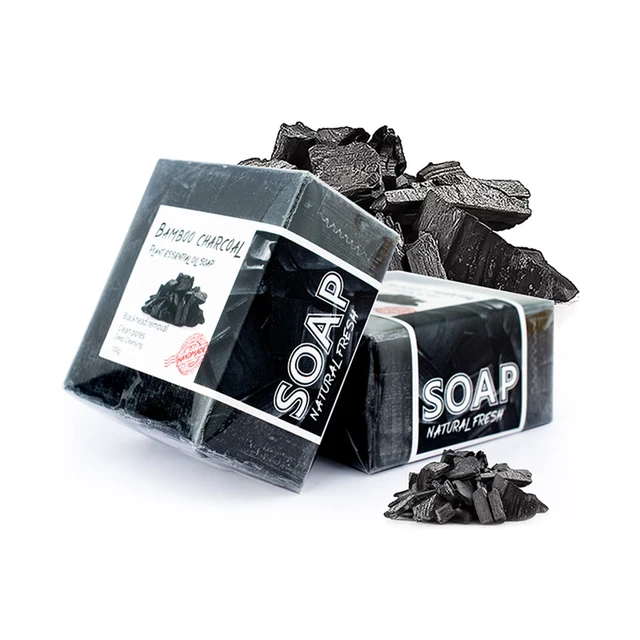 2023 Hotsale China Professional Manufacturer Black Bamboo acne soap for all skin type health soap custom logo soap