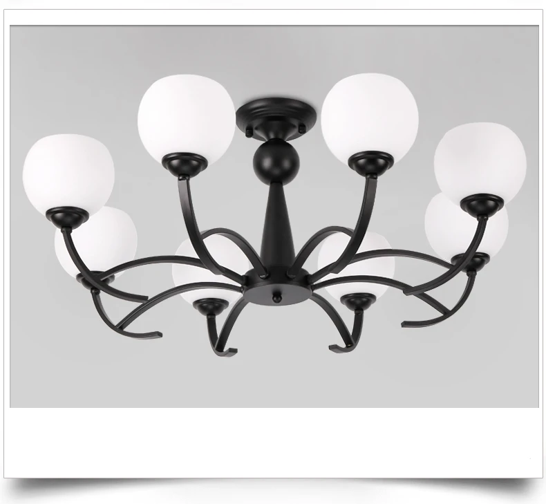 Wholesale Price livingroom Factory direct nordic mounted Black body with lampshade industrial ceiling