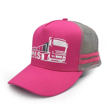 Promotional fashion custom country 5 panel trucker hats 3d letter embroidered trucker mesh trucker hat for men