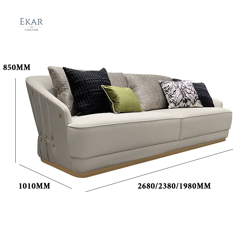 Gold Mirror Steel Base Elegant Sofa - Reflective Modern Comfort supplier