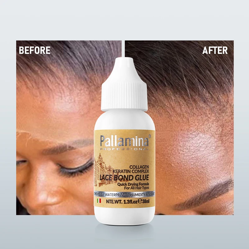 Private Label Customize 38ml Strong Hold Wig Waterproof No Toxic Safe on Skin Lace Bond Glue Quick Drying for All Hair Types