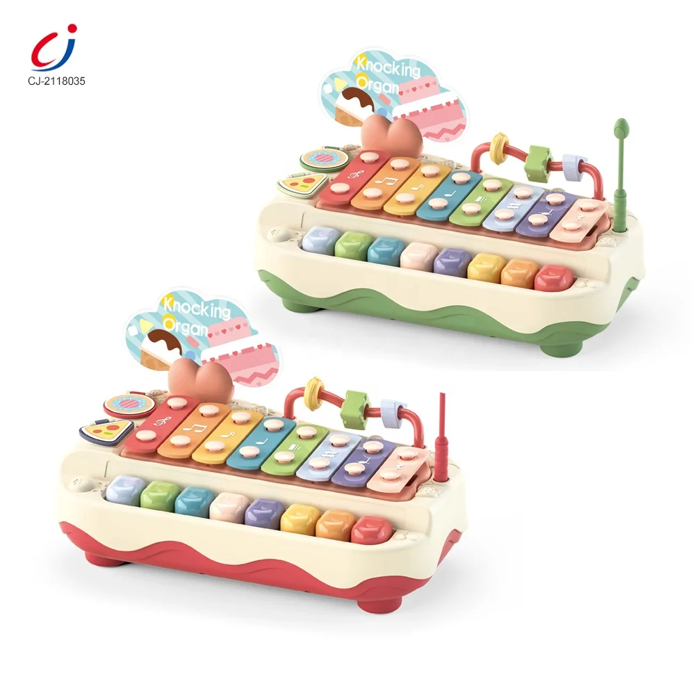 Tastiera giocattolo strumento musicale bussare pianoforte cartone animato  xilofono educativo per bambini